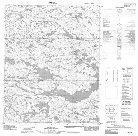 076L04 No Title Canadian topographic map, 1:50,000 scale