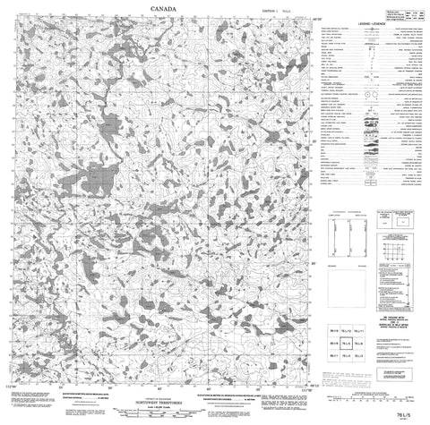 076L05 No Title Canadian topographic map, 1:50,000 scale