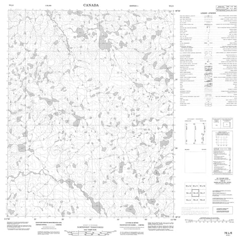 076L06 No Title Canadian topographic map, 1:50,000 scale