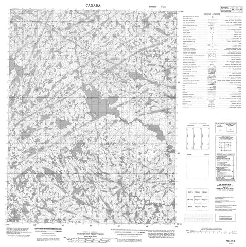 076L13 No Title Canadian topographic map, 1:50,000 scale