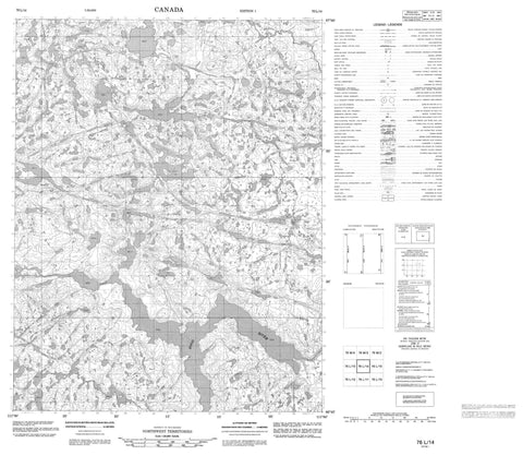 076L14 No Title Canadian topographic map, 1:50,000 scale