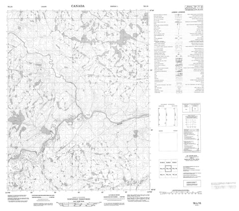 076L15 No Title Canadian topographic map, 1:50,000 scale