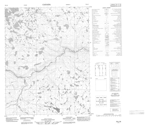 076L16 No Title Canadian topographic map, 1:50,000 scale