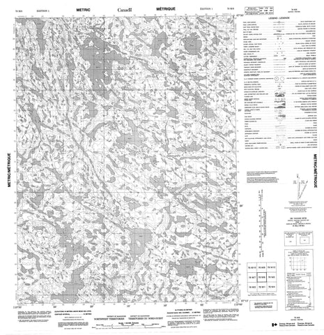 076M08 No Title Canadian topographic map, 1:50,000 scale