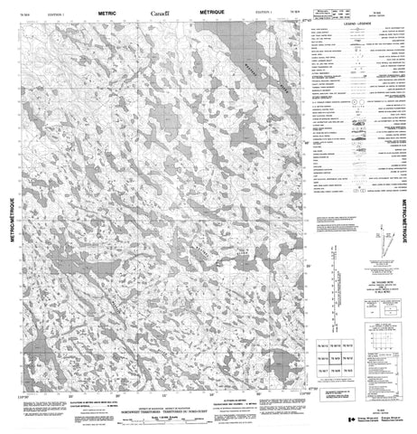 076M09 No Title Canadian topographic map, 1:50,000 scale