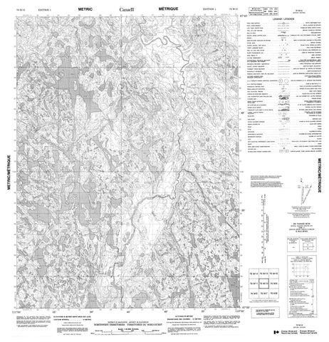 076M10 No Title Canadian topographic map, 1:50,000 scale