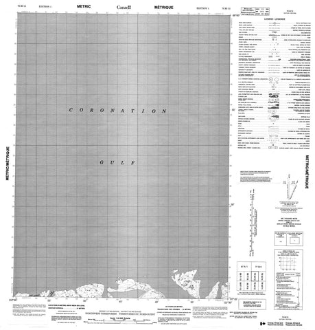 076M13 No Title Canadian topographic map, 1:50,000 scale