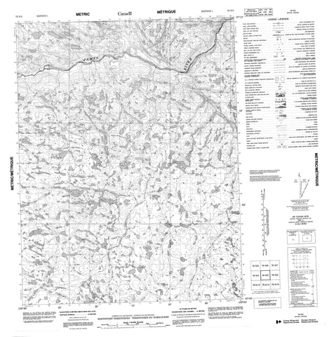 076N03 No Title Canadian topographic map, 1:50,000 scale