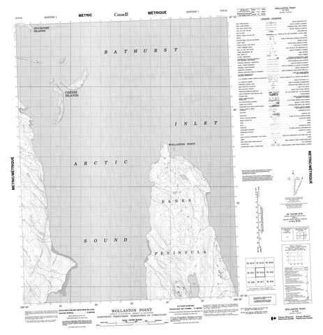 076N10 Wollaston Point Canadian topographic map, 1:50,000 scale