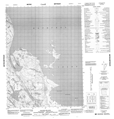076N13 Galena Island Canadian topographic map, 1:50,000 scale