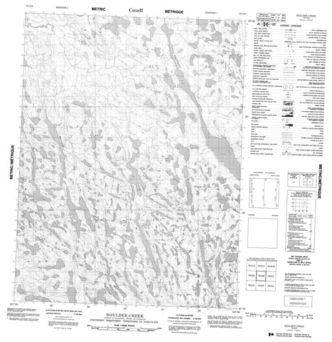 076O06 Boulder Creek Canadian topographic map, 1:50,000 scale