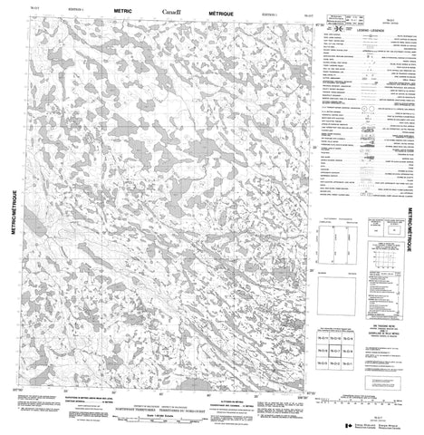 076O07 No Title Canadian topographic map, 1:50,000 scale