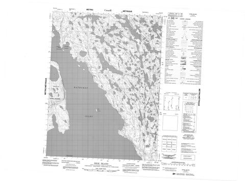 076O12 Shoe Island Canadian topographic map, 1:50,000 scale