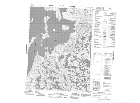 076O13 Buchan Bay Canadian topographic map, 1:50,000 scale