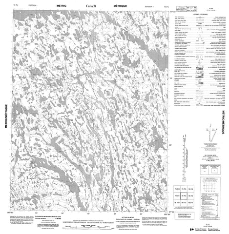 076P04 No Title Canadian topographic map, 1:50,000 scale