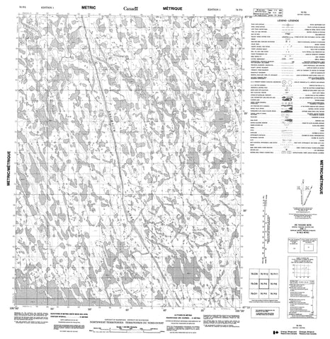 076P05 No Title Canadian topographic map, 1:50,000 scale