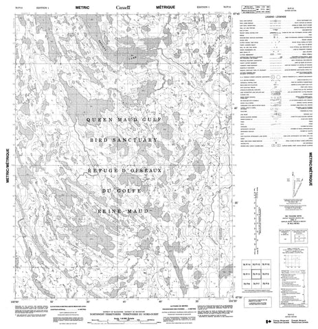 076P10 No Title Canadian topographic map, 1:50,000 scale