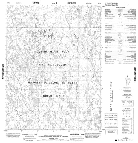 076P11 No Title Canadian topographic map, 1:50,000 scale