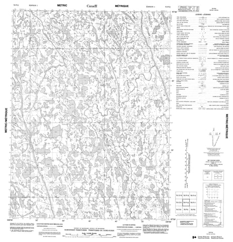 076P12 No Title Canadian topographic map, 1:50,000 scale