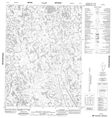 076P13 No Title Canadian topographic map, 1:50,000 scale