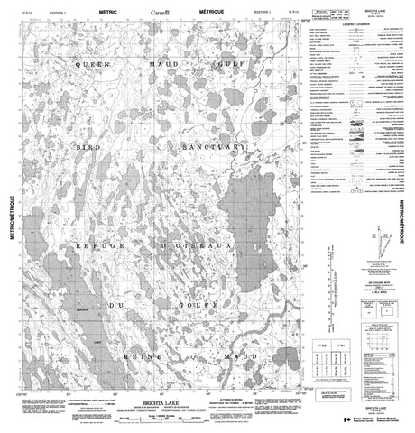 076P15 Brichta Lake Canadian topographic map, 1:50,000 scale