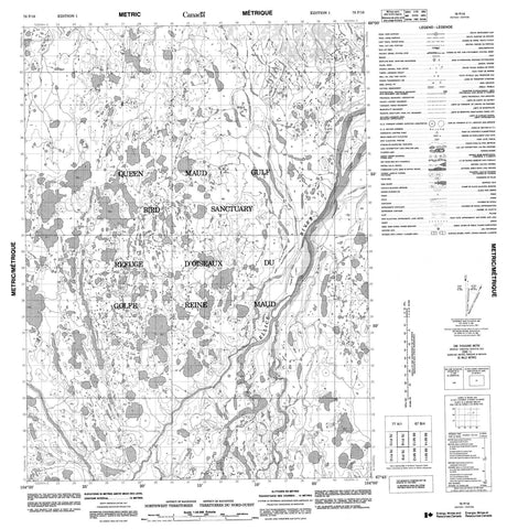 076P16 No Title Canadian topographic map, 1:50,000 scale