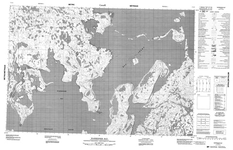 077A06 Warrender Bay Canadian topographic map, 1:50,000 scale