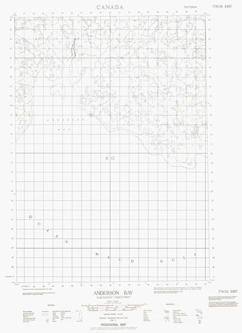 077A16E Anderson Bay Canadian topographic map, 1:50,000 scale