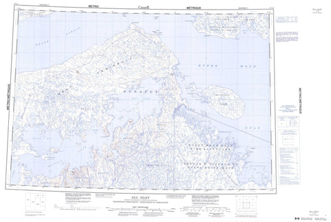 077A Elu Inlet Canadian topographic map, 1:250,000 scale