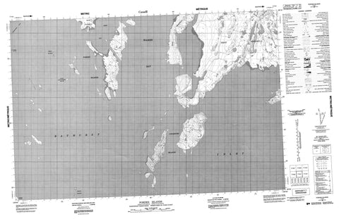 077B01 Porden Islands Canadian topographic map, 1:50,000 scale