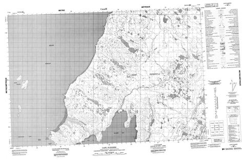 077B08 Cape Flinders Canadian topographic map, 1:50,000 scale