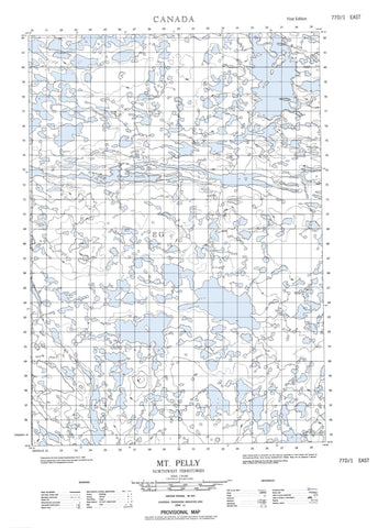 077D01E Mt Pelly Canadian topographic map, 1:50,000 scale