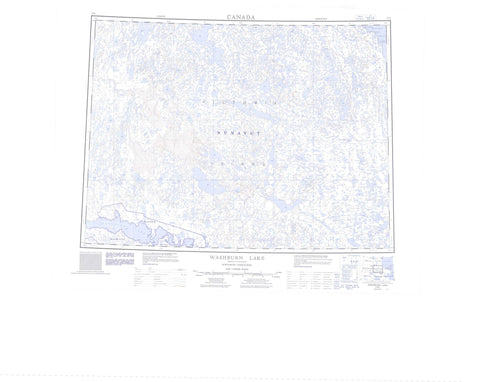 077E Washburn Lake Canadian topographic map, 1:250,000 scale