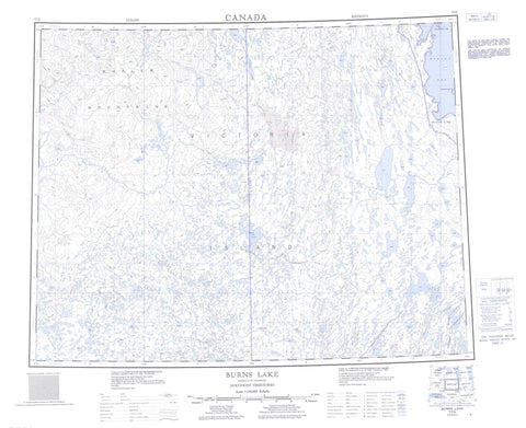 077G Burns Lake Canadian topographic map, 1:250,000 scale