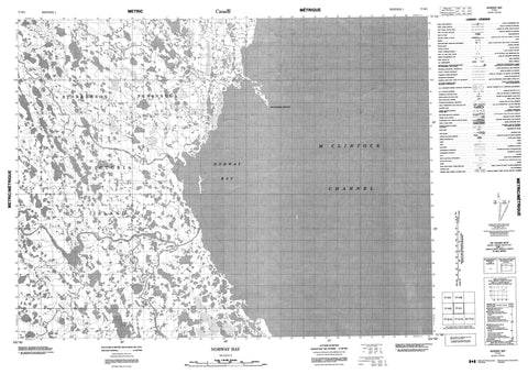 077H01 Norway Bay Canadian topographic map, 1:50,000 scale