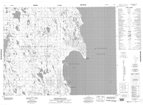 077H08 Fredrikshald Bay Canadian topographic map, 1:50,000 scale