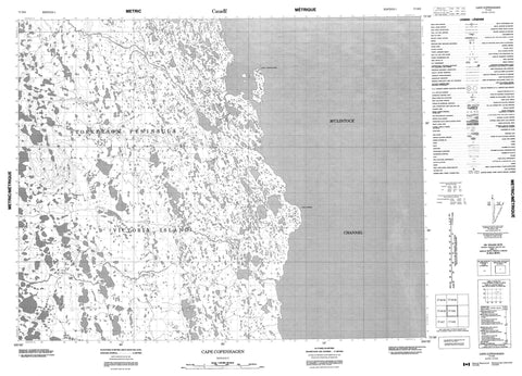 077H09 Cape Copenhagen Canadian topographic map, 1:50,000 scale