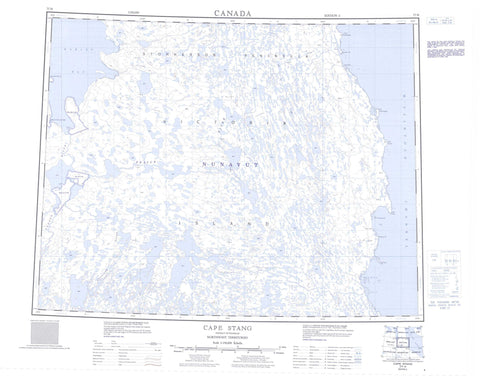 077H Cape Stang Canadian topographic map, 1:250,000 scale