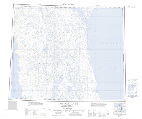 078A Campsall Lake Canadian topographic map, 1:250,000 scale