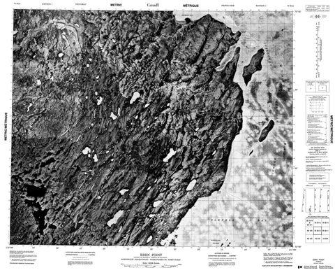 078B12 Eden Point Canadian topographic map, 1:50,000 scale