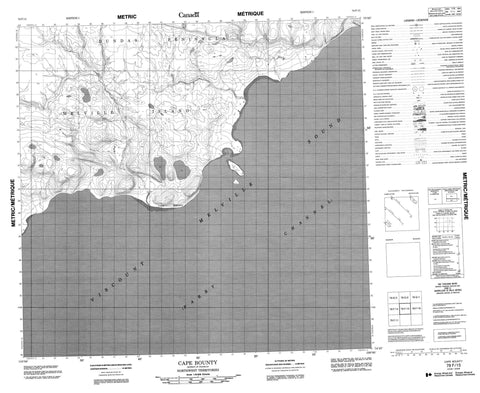 078F15 Cape Bounty Canadian topographic map, 1:50,000 scale