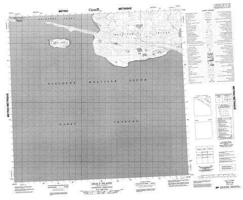 078F16 Dealy Island Canadian topographic map, 1:50,000 scale