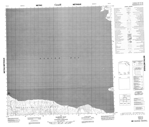 078G10 Sabine Bay Canadian topographic map, 1:50,000 scale