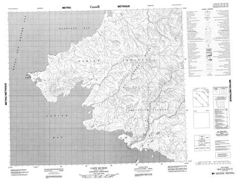 078G15 Cape Mudge Canadian topographic map, 1:50,000 scale