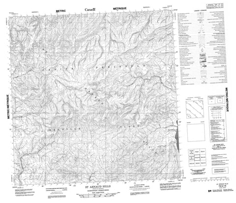 078G16 St Arnaud Hills Canadian topographic map, 1:50,000 scale