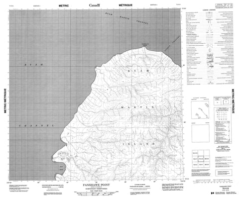 078H08 Fanshawe Point Canadian topographic map, 1:50,000 scale