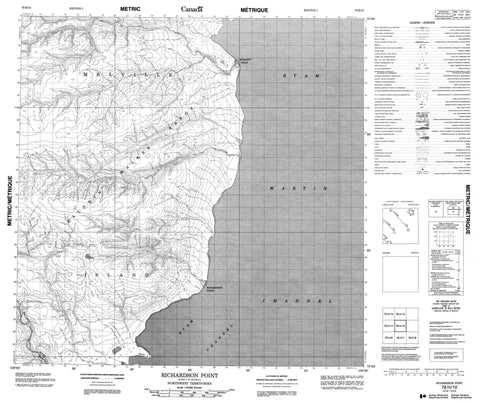 078H10 Richardson Point Canadian topographic map, 1:50,000 scale