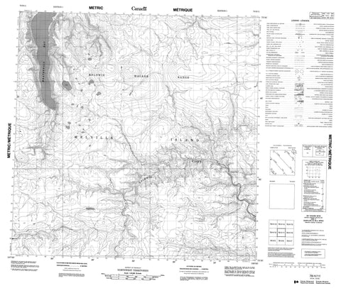 078H11 No Title Canadian topographic map, 1:50,000 scale