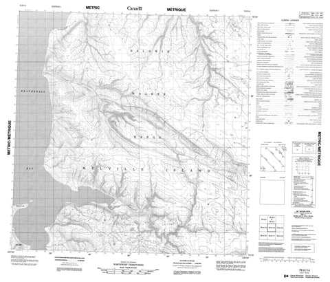 078H14 No Title Canadian topographic map, 1:50,000 scale