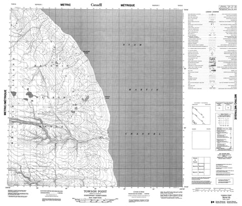 078H15 Towson Point Canadian topographic map, 1:50,000 scale